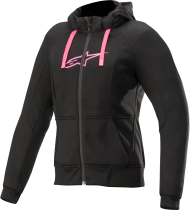 Women's moto sweatshirt ALPINESTARS Stella Chrome Sport Hoodie BLACK/PINK