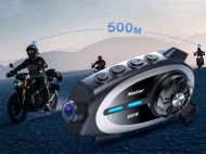 Motorcycle Bluetooth Intercom Q29 Helmet Headset with Conference Call and Camera