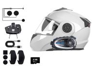 Motorcycle Bluetooth Intercom Q29 Helmet Headset with Conference Call and Camera