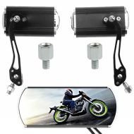 Motorbike mirrors aluminium lightweight m10 mount with adapter for m8