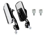 Motorbike mirrors aluminium lightweight m10 mount with adapter for m8