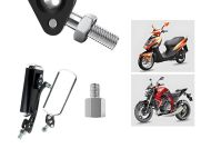 Motorbike mirrors aluminium lightweight m10 mount with adapter for m8
