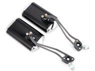 Motorbike mirrors aluminium lightweight m10 mount with adapter for m8