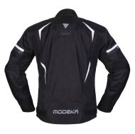 Geacă sport de vară pentru motocicletă cu membrană impermeabilă Modeka Yannik Air Negru/Alb