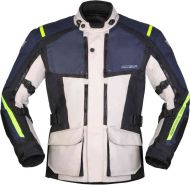 Geacă de motocicletă touring 4 sezoane Varus Gri Deschis/Albastru