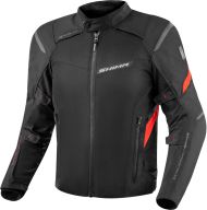Спортно туристичеко мото яке 4 сезона SHIMA RUSH 2 Black/Red протектор за гръб