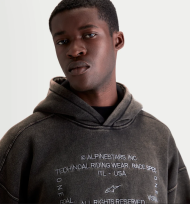 Motorcycle sweatshirt ALPINESTARS Infinite Washed Oversized Hoodie
