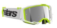 Мотокрос очила ALPINESTARS VISION 8 WORDMARK WHITE YLLW FLUO Mirror SILVER