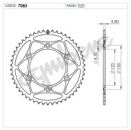 Rear Sprocket TROFEO 367083150 ORANGE