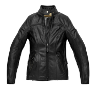 Women's leather motorcycle jacket SPIDI ROCK LADY Black