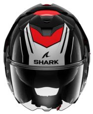 Modular helmet SHARK OXO RYDGER Black/Silver/Red