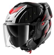 Modular helmet SHARK OXO RYDGER Black/Silver/Red