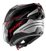 Modular helmet SHARK OXO RYDGER Black/Silver/Red