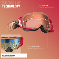 Motocross Goggles LEATT Velocity 5.5 Stealth Light Gray 58%