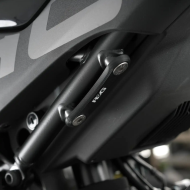 Стойка за генерация R&G RACING Rear Footrest Blanking Plate & Exhaust Hanger Kit - Black CFMOTO 450SR 23-25