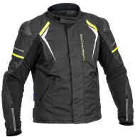 Textile motorcycle jacket Lindstrands Sandvik Black/yellow