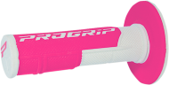 Мотокрос ръкохватки PROGRIP Double Density WHITE/FLUO PINK