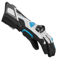 Women's leather motorcycle gloves SPIDI STR-6 Grey/White/Provence