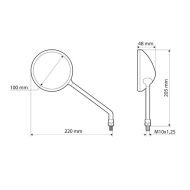 Motorcycle Mirrors - Opal Chrome