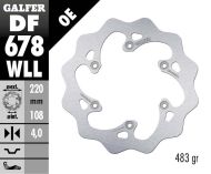 Заден спирачен диск Galfer WAVE FIXED SOLID DF678WLL