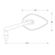 Καθρέπτες μοτοσυκλέτας BARRACUDA SKIN-X BAR B-LUX BLACK