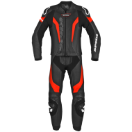 LEATHER MOTORCYCLE TEAM SPIDI LASER TOURING Red/Black 2PC