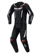 ALPINESTARS LEATHER TEAM 2PCS GP Force V2 Negru/Alb/Roșu Fluo