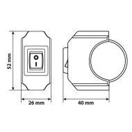 Light switch waterproof 12V-6V with handlebar mount - 90462