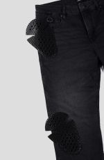 Мото дънки PANDO MOTO ROBBY BLACK LONG- Slim-fit Cordura®