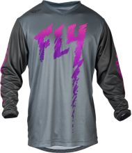 Bluză motocross pentru copii FLY RACING F-16 Riding - Gri/Carbune/Roz