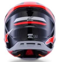 Κράνος Motocross ALPINESTARS SM7 RISE ΜΑΥΡΟ/ΚΟΚΚΙΝΟ/ΑΣΗΜΙ