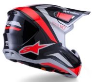 Κράνος Motocross ALPINESTARS SM7 RISE ΜΑΥΡΟ/ΚΟΚΚΙΝΟ/ΑΣΗΜΙ
