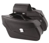 Leather motorcycle saddlebags A-PRO PHONEIX BLACK