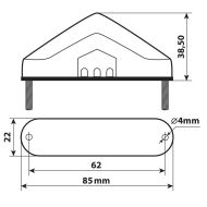 Faruri spate NOVA, 9 Leduri 12V - 90484