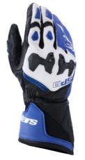 Mănuși din piele ALPINESTARS SP-9 ALBASTRU/BLEUMARIN/ALB