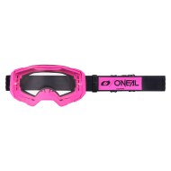 Motocross goggles O'NEAL B-22 CORE BLACK/PINK - CLEAR