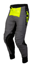 Pantaloni de motocross FLY RACING Lite Flake pentru copii - Gri/Vizibilitate ridicată/Negru
