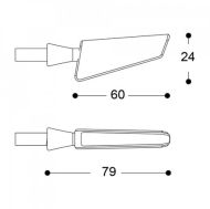 Indicatoare LED pentru motociclete BARRACUDA SQ-LED B-LUX NEGRU