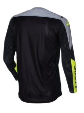 Tricou Motocross Just1 J-Flex 2.0 District Gri/Galben Fluo/Negru