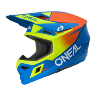 Motocross Helmet O'NEAL 3SERIES SOLID BLUE/NEON