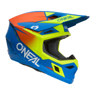 Motocross Helmet O'NEAL 3SERIES SOLID BLUE/NEON