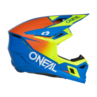 Motocross Helmet O'NEAL 3SERIES SOLID BLUE/NEON