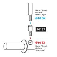 Προσαρμογέας 10mm Δεξιά > 10mm Αριστερό σπείρωμα 90137