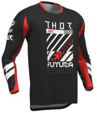 Tricou Motocross THOR LAUNCHMODE FUTURA NEGRU/ROȘU