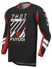 Tricou Motocross THOR LAUNCHMODE FUTURA NEGRU/ROȘU