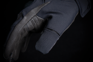 Leather motorcycle gloves ICON STORMHAWK - BLACK