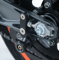 R&G RACING Offset Cotton Reels Stand Adapters Black KTM RC 390 17-21 / 125 17-21 / Duke 125 17-23