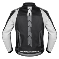 Leather motorcycle jacket SPIDI DP PROGRESSIVE LEATHER Black/White