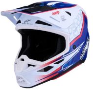 ALPINESTARS SM7 BLASTER Motocross Helmet WHT/BLU/RED