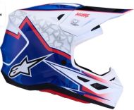 ALPINESTARS SM7 BLASTER Motocross Helmet WHT/BLU/RED